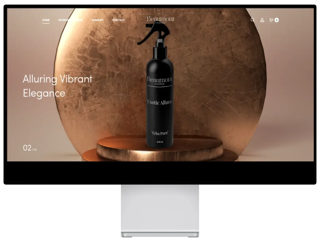 Exemple de site e-commerce affiché sur un ordinateur portable
