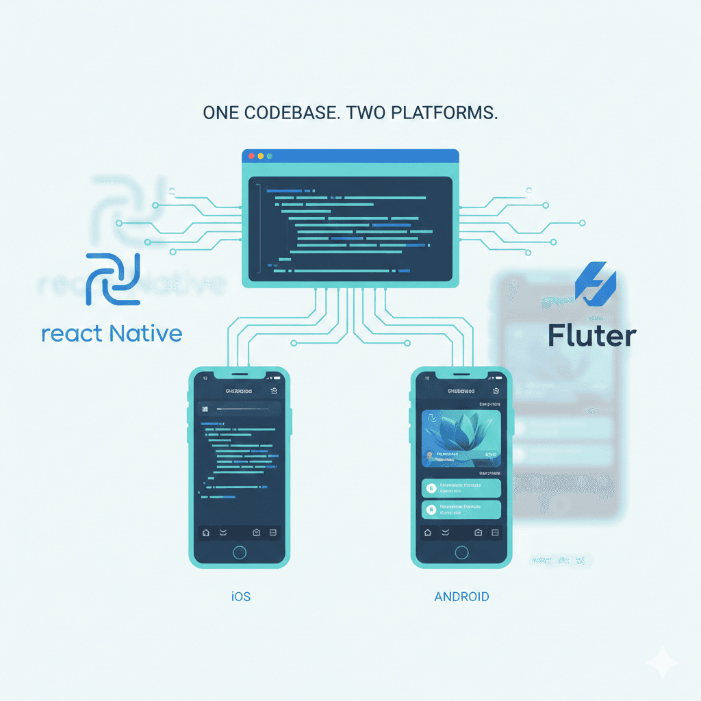 Applications cross-platform React Native Flutter ADOXY