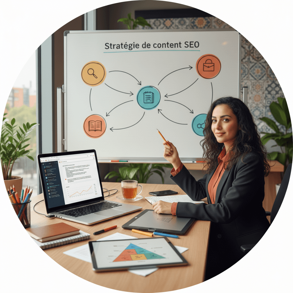 Stratégie de contenu SEO ADOXY Marrakech