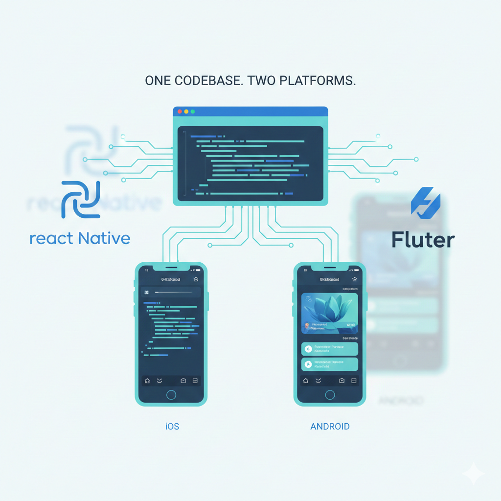 Applications cross-platform React Native Flutter ADOXY